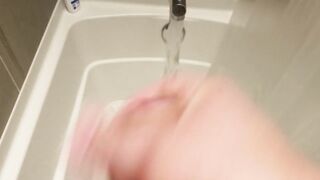 Wanking in a fresh shower....same result... ejaculation