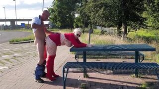 Banged at a Highway Rest Stop