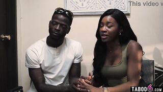 Ebony spouse cheats during therapy with the biggest melons shrink