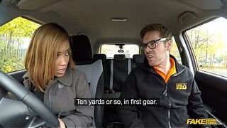 KIKI MINAJ The Brirtish Black Pornstar and her first Driving Lesson - Fake Driving School