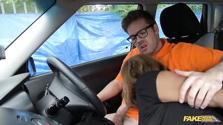 KIKI MINAJ The Brirtish Black Pornstar and her first Driving Lesson - Fake Driving School