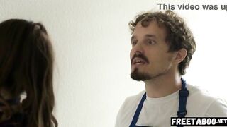 Maid Alison Rey Flirts With Rich Customer Will Pounder In Front Of Her Spouse