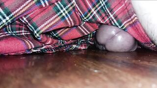 Hawt Crossdresser In Plaid Petticoat Humps The Floor Until There Is No Greater quantity Cum
