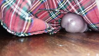 Hawt Crossdresser In Plaid Petticoat Humps The Floor Until There Is No Greater quantity Cum