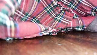 Hawt Crossdresser In Plaid Petticoat Humps The Floor Until There Is No Greater quantity Cum
