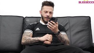 Str8 boy lets his ex-girlfriend's brother give him fellatio