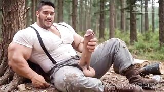Sticky Muscle Dudes Day 65 Preview, AI-Generated Muscle Boyz, Large Jocks, Large Cum Loads