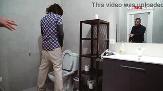 Homo Coarse Doggy Anal... That guy Pulls His Panties Down and Gets Bent Over the Sink for a Hard Banging