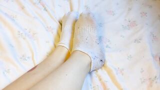 hawt little indecent white ankle socks