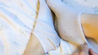 hawt little indecent white ankle socks