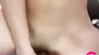 Ramming a huge toy into my Constricted Hairless Twat & Licking my own Cum off it!