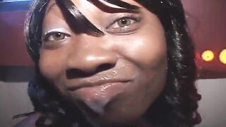 Shy Ebony Babe Indecent Cock Sucker Gloryhole Doxy Throat Jizz Drops!