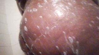 Soap oozing down Booty