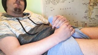 Biggest Schlong Bulge, Boxers Stroking! (Sex toy Fake Large Dong Dream)