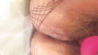 Shaggy Very Amateur Homemade Toy Void urine in Fishnets