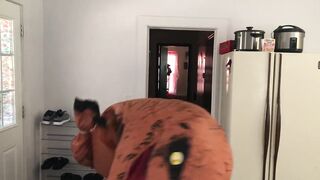 Hot cosplayer play just dance with raiment on. Family affable content.