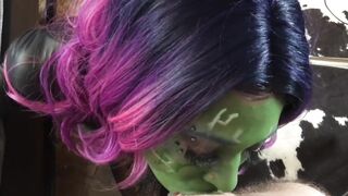 Gamora Gags On Quills Knob - Deepthroat Facefuck Throatfuck Fellatio - FIXED