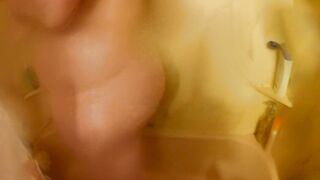 Washing my DDs in the hawt steamy shower!