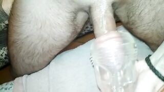 Bushy dude screws fleshlight and cums all over it VOL.9