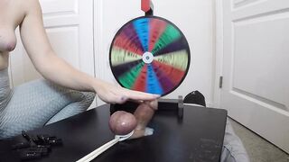 That babe Inserts a 30cm Probe All the Way Into His Strong Dong - Playing S&M Roulette