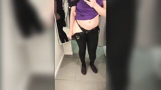 Banging my twat in the fitting room during shopping