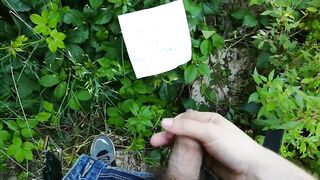 Public masturbation: the trees next to the park!
