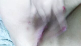 Bushy cunt close up masturbating