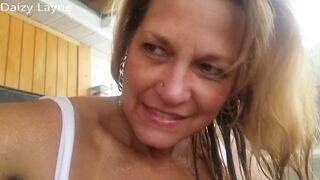 Aged mother I'd like to fuck Posing and Playing with herself in Hawt Tub
