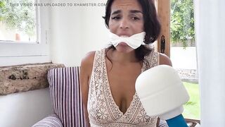Office Self Bond: Secretary Latin chick Ties Herself up for Boss, Gives Blow job and Foot Job Then Hogtied HD