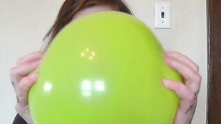 Sit To Pop Balloon Blowing and Popping