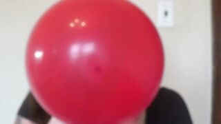 Sit To Pop Balloon Blowing and Popping