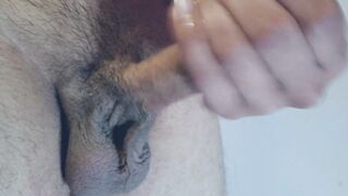 Spit and Masturbate to relieve cum Ball Rubbing