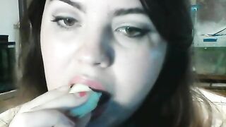 ASMR Playfully eating a banana/ throat sounds
