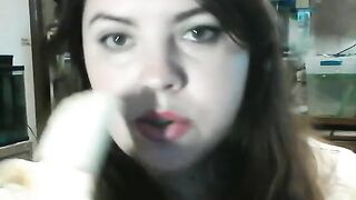 ASMR Playfully eating a banana/ throat sounds