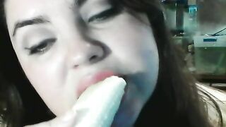 ASMR Playfully eating a banana/ throat sounds