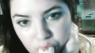 ASMR Playfully eating a banana/ throat sounds