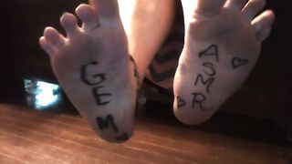 Asmr bawdy soles, playful footshow