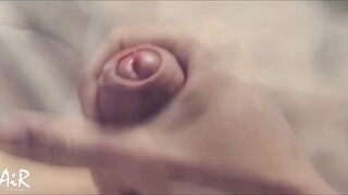 Man jerks off and cums