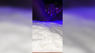 Homemade Afro Black Teen masturbating Creamy Soaked Chunky Clitoris POV & BBC Screws POV
