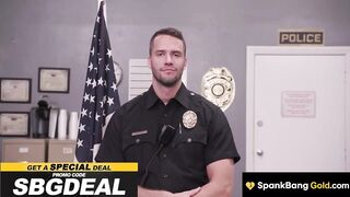 SPANKBANG GOLD - Cheating Hawt Cop Team-fucked By Whole Cop Power