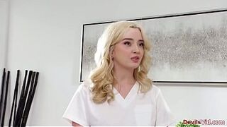 Aria Sloane takes her bf to a nuru massage with her lesbo ex girlfriend Lexi Lore as masseuse.The blond chick oiled 'em up then rides his large schlong