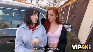 VIP4K. Lesbo Pair Tries a Jock Jointly