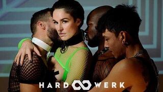 three Different Angles of GROUP SEX BLISS - Slimthick Brunette hair Feeds Her Juicy Snatch With Multipe Dongs