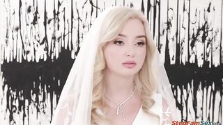 Bride Lexi Lore is shocked that her broinlaw gave her a sex swing.This babe sees hes sad about her reaction and will try it out.The blond lets him screw her