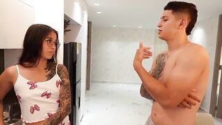 I take my stepsister's virginity and ejaculate inside her vagina.