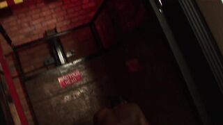 Ebony British Girl Balls In A Broken Lift