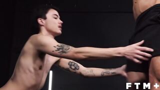 JockPussy - Dude Jay Stryker licks screws and breeds trans Joey Michaels