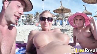 Gutsy breasty mother i'd like to fuck and slutty stud screws slender honey in three-some