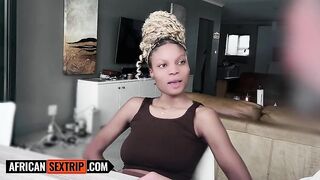 Her boyfriend kept calling during the time that my LARGE BREASTS Black TEEN got lost when I RAMMED her cunt hardcore