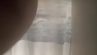 Chunky cocked teen jerks off hard and fast in shower